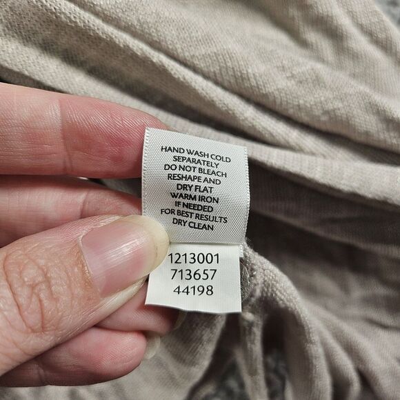 J. Jill Infinity Sweater Womens M Beige Linen Blend‎ Pullover Stretch Oversized - Picture 6 of 10